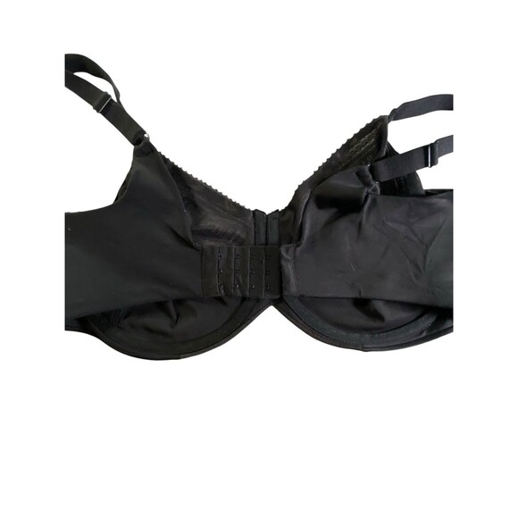 Lilyette Minimizer Bra 42DD Lace Trim Underwire 0434 Black - Picture 8 of 10